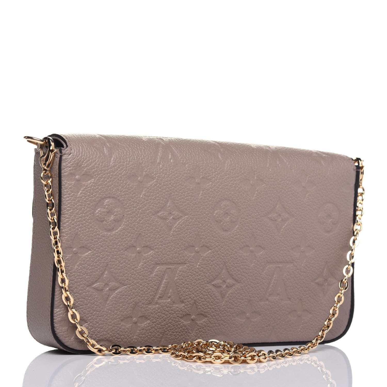 Louis Vuitton Empreinte Pochette Felicie Chain Wallet Tourterelle 3 of 14
