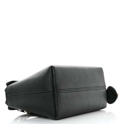 Fendi Vitello Dolce Crystal Heart Croc Tail Mini By The Way Boston Bag Black Rosso 4 of 13