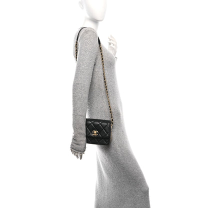 Chanel Lambskin Quilted Mini Side Note Flap Black 3 of 10