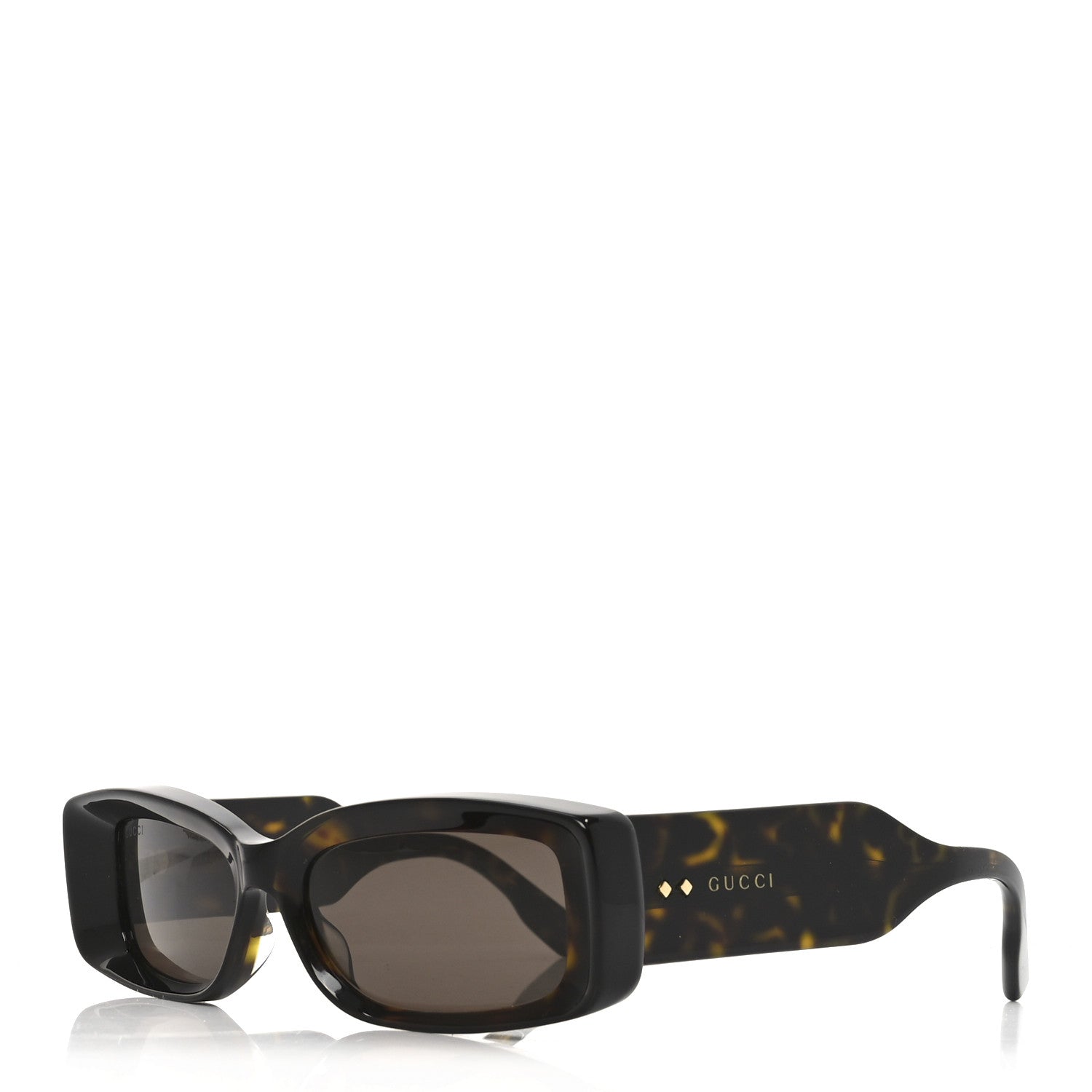 Gucci Acetate Rectangle Frame Sunglasses GG1528S Tortoise 1 of 6