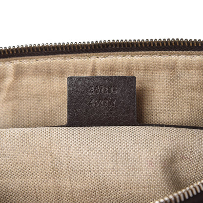 Gucci Calfskin Vintage Web Medium Boston Dark Brown 7 of 18
