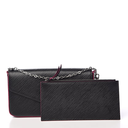 Louis Vuitton Epi Pochette Felicie Black Hot Pink 3 of 13