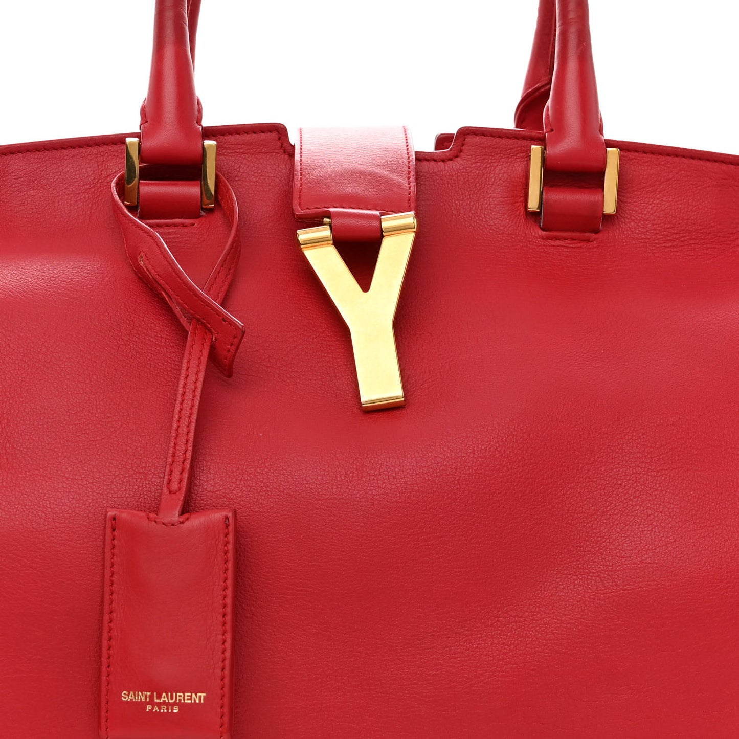 Calfskin Medium Classic Y Cabas Red