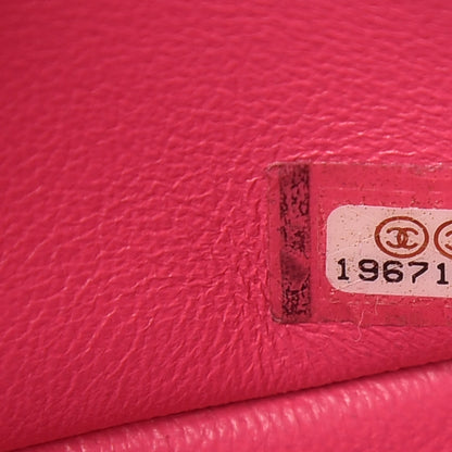 Chanel Lambskin Quilted Jumbo Double Flap Fuchsia 9 of 12