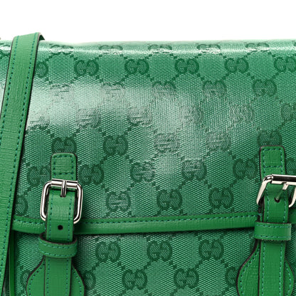 Gucci Monogram GG Childrens Messenger Bag Green 9 of 11