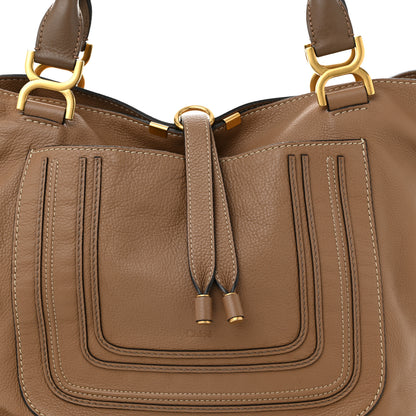 Chloe Calfskin Large New Marcie Tote Nut 8 of 10