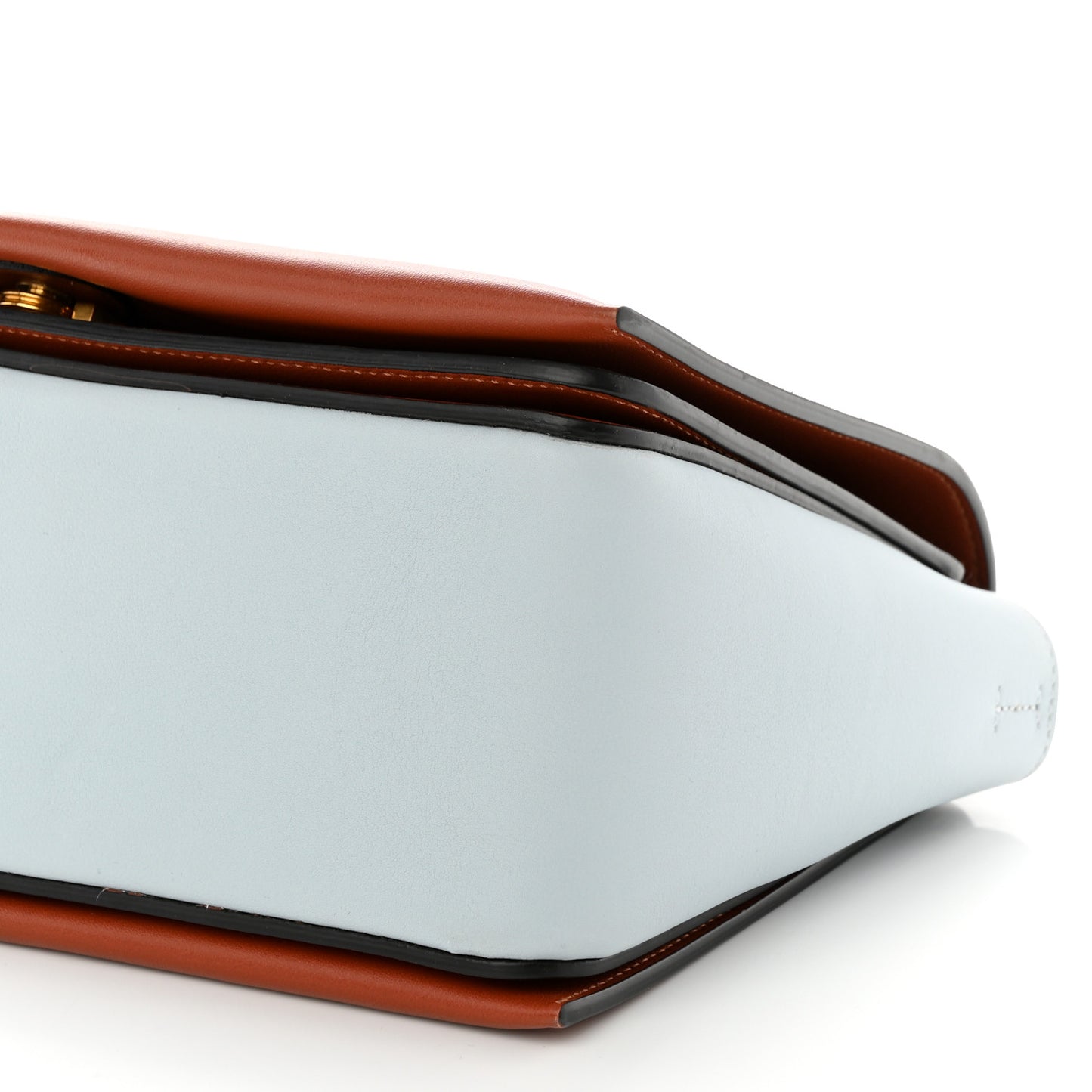 Shiny Smooth Calfskin Medium Frame Shoulder Bag Maple Frost