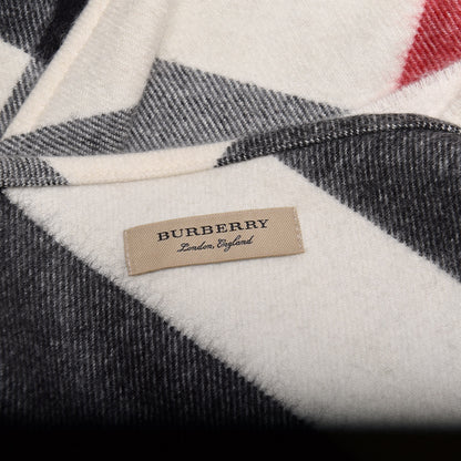 Burberry Cashmere Check Bandana Scarf Natural White 3 of 3