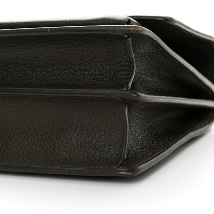 Saint Laurent Grained Calfskin Medium Monogram Sunset Satchel Dark Green 10 of 16