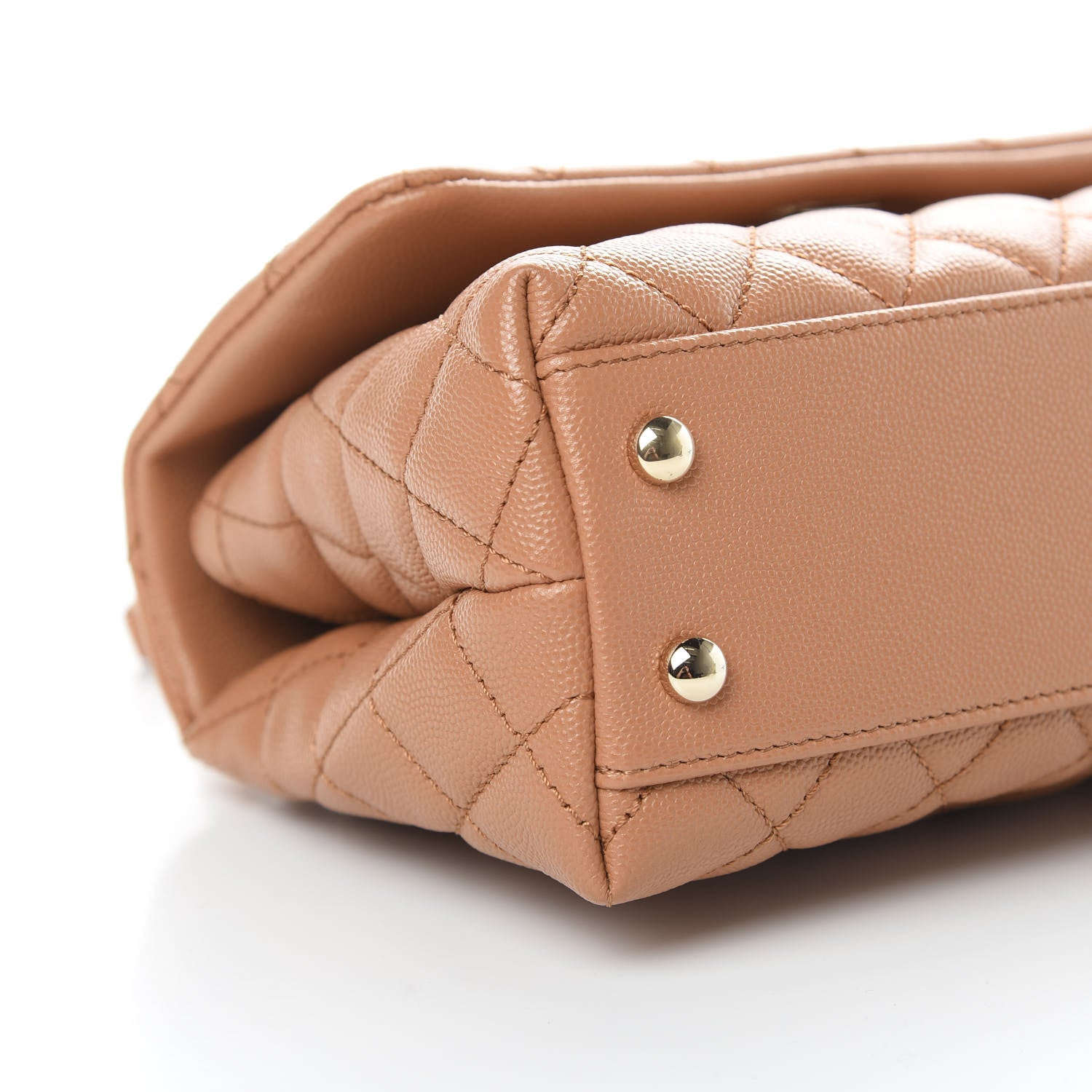 Chanel Caviar Quilted Mini Coco Handle Flap Brown 9 of 10