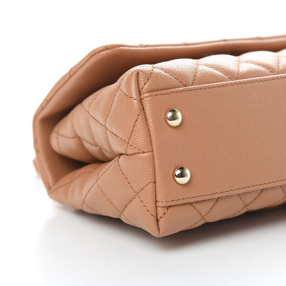 Chanel Caviar Quilted Mini Coco Handle Flap Brown 9 of 10