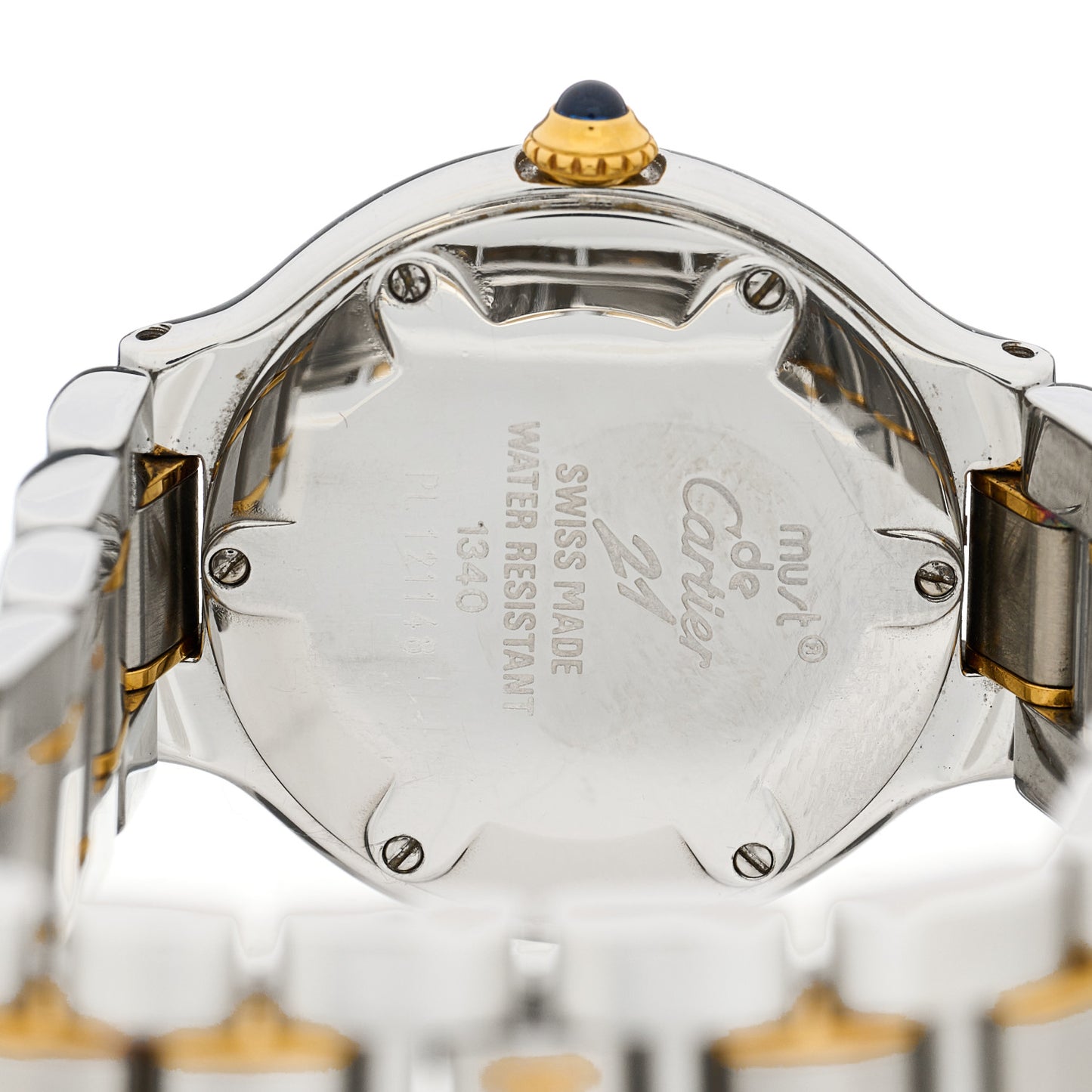 Stainless Steel 18K Yellow Gold 28mm Must de 21 Quartz Watch