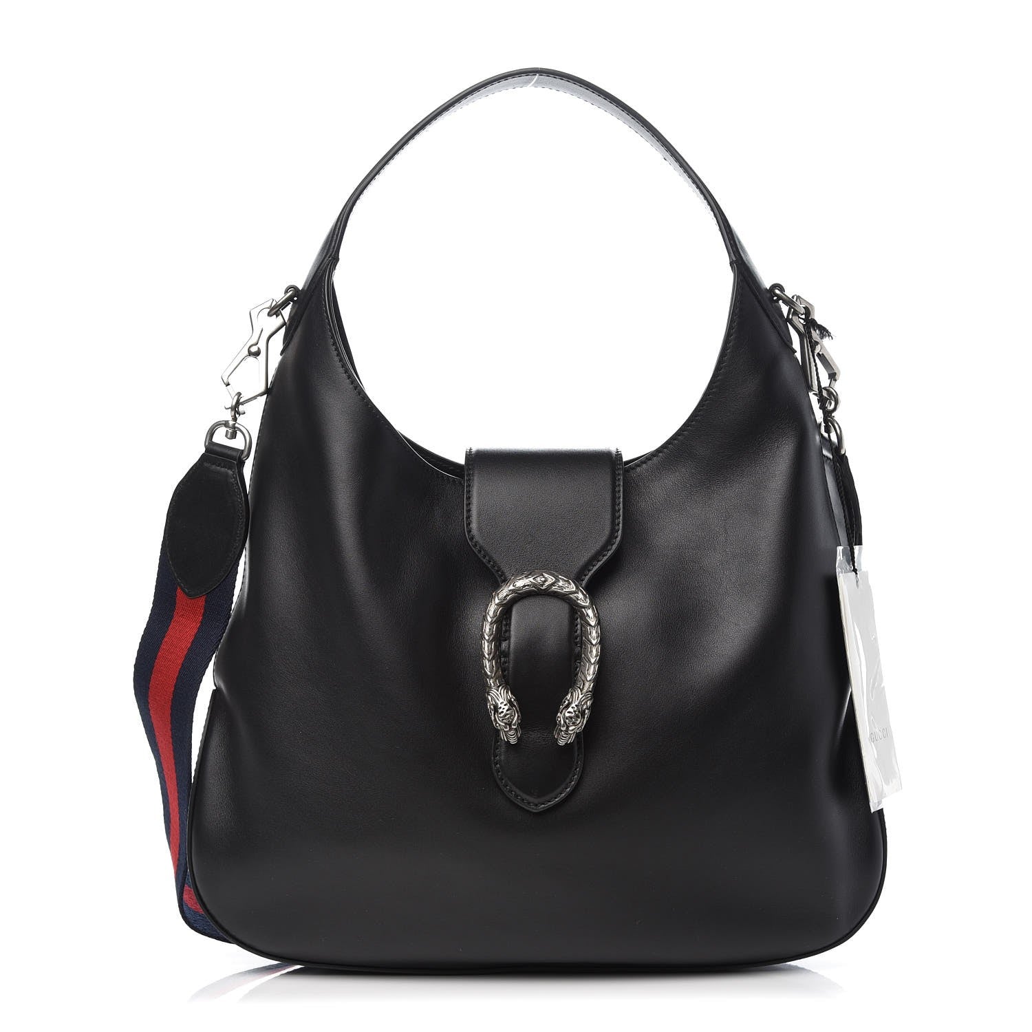 Gucci Calfskin Web Medium Dionysus Hobo Black 1 of 7