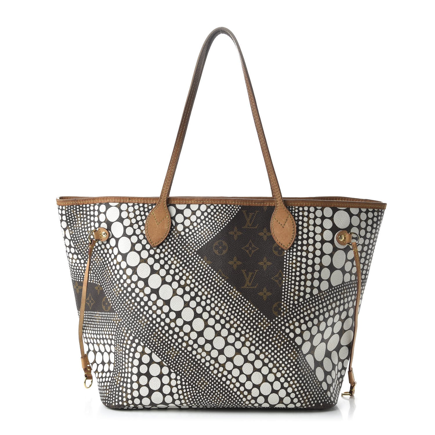 Louis Vuitton Monogram Kusama Waves Neverfull MM White 1 of 21