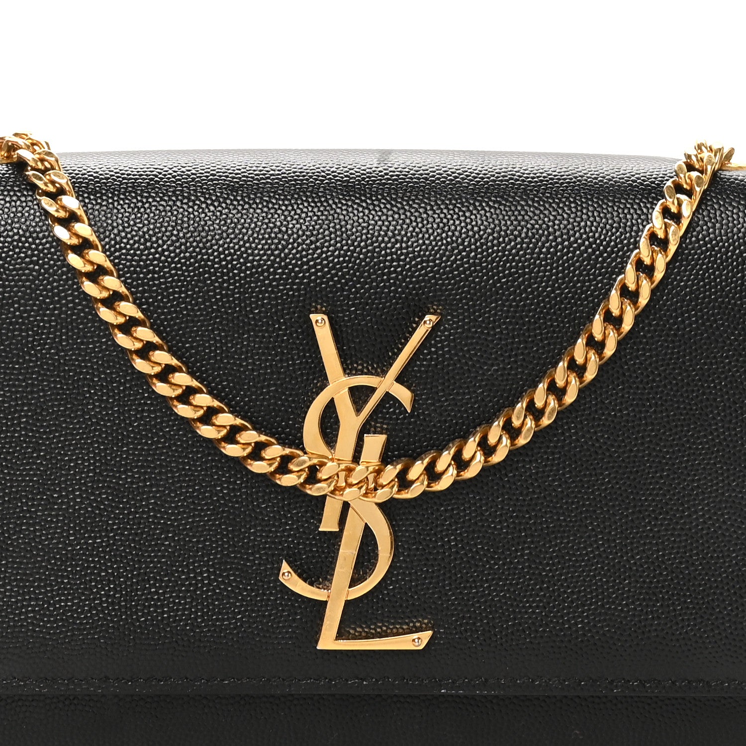Saint Laurent Grain De Poudre Small Classic Monogram Kate Satchel Black 7 of 10