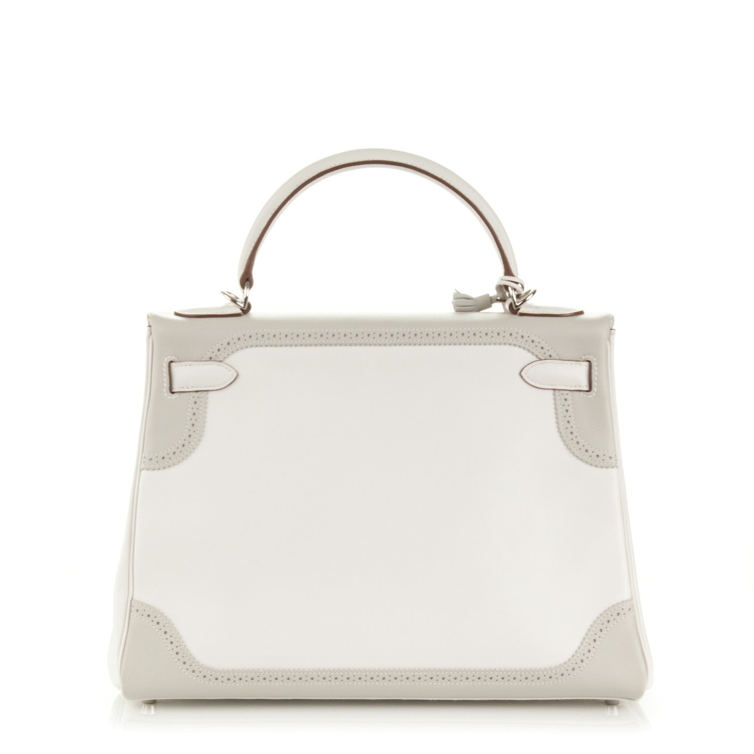 Hermes Togo Swift Ghillies Kelly 32 White Gris Perle 4 of 26