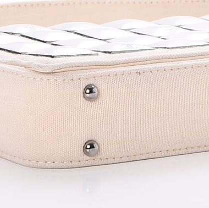 Canvas Studded Flap Off White