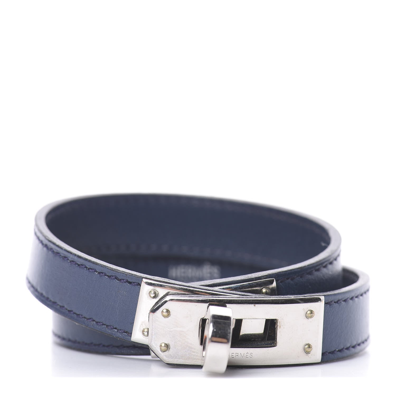 Hermes Box Kelly Double Tour Bracelet M Indigo 1 of 4