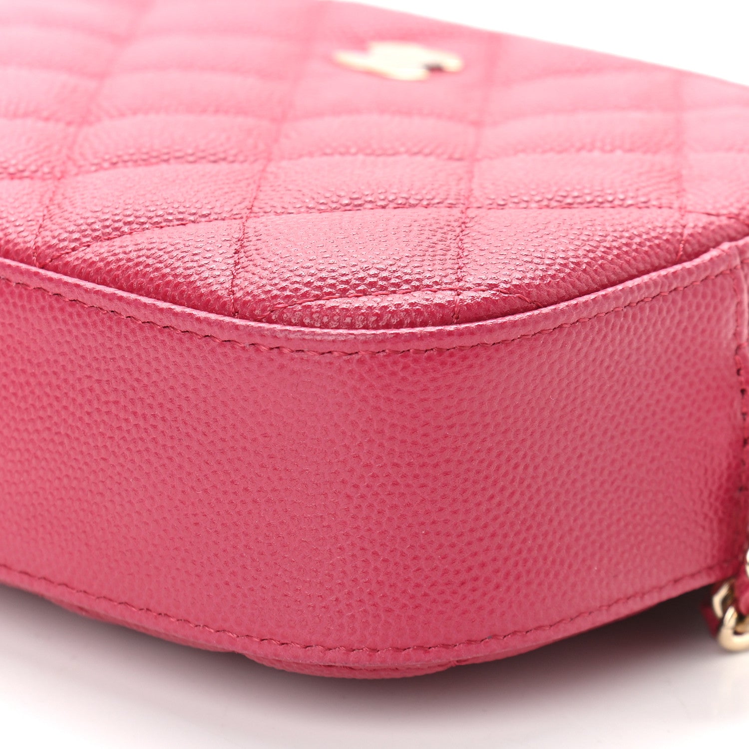 Chanel Caviar Quilted Camera Case Dark Pink 8 of 8