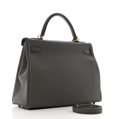 Hermes Togo Kelly Retourne 32 Etain 3 of 11
