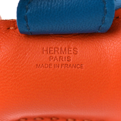 Hermes Milo Lambskin Grigri Rodeo Horse Bag Charm PM Feu Celeste Bleu Izmir 3 of 5