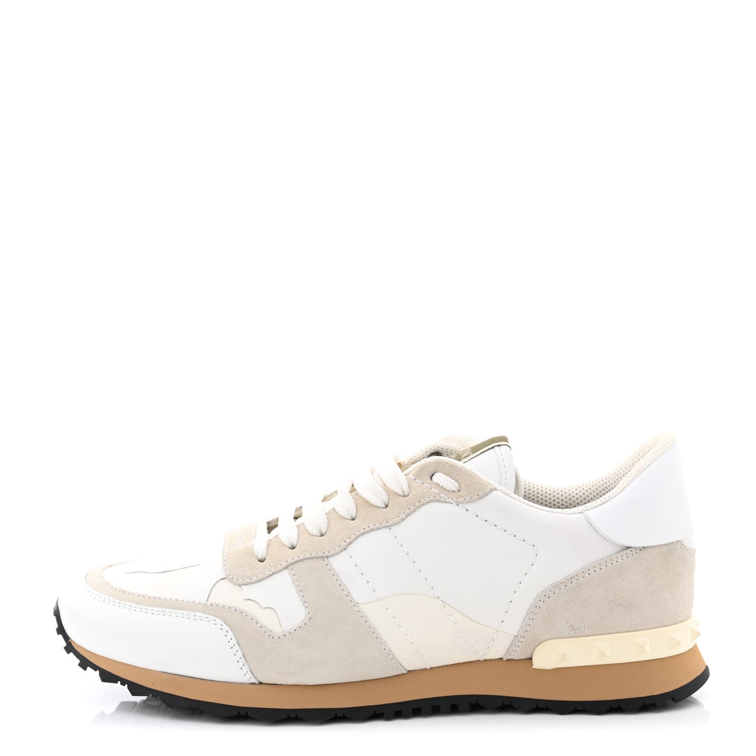 Valentino Garavani Fabric Suede L'Amour Mens Rockrunner Sneakers 42 White 1 of 17