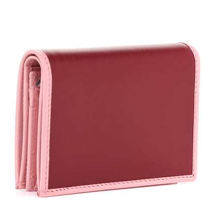 Gucci Boarded Plutone Calfskin Bi-Color Horsebit 1955 Card Case Wallet New Cherry Red Wild Rose 3 of 8