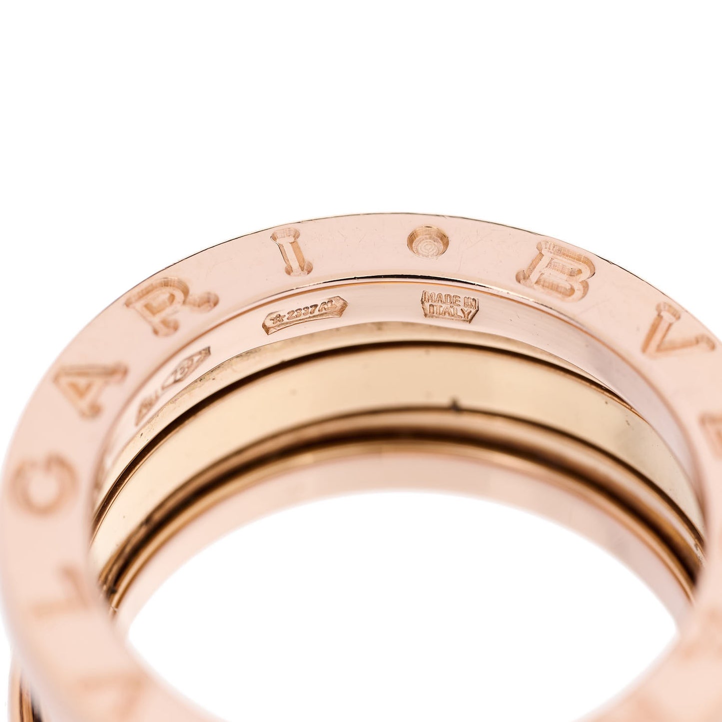 18K Rose Gold B.Zero1 Three-Band Ring 48 4.5