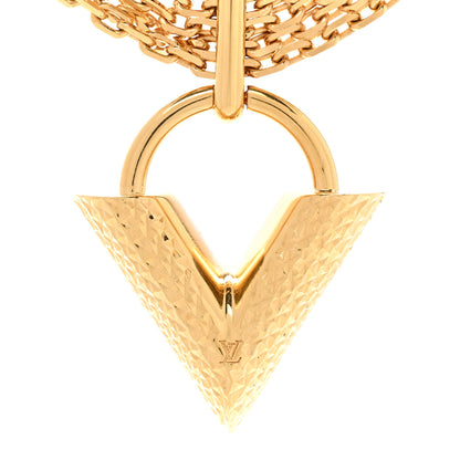 Louis Vuitton Essential V Guilloche Choker Gold 4 of 7