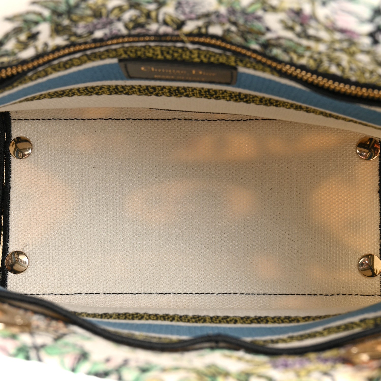 Christian Dior Canvas D-Constellation Embroidered Medium Lady D-Lite Latte Multicolor 5 of 10
