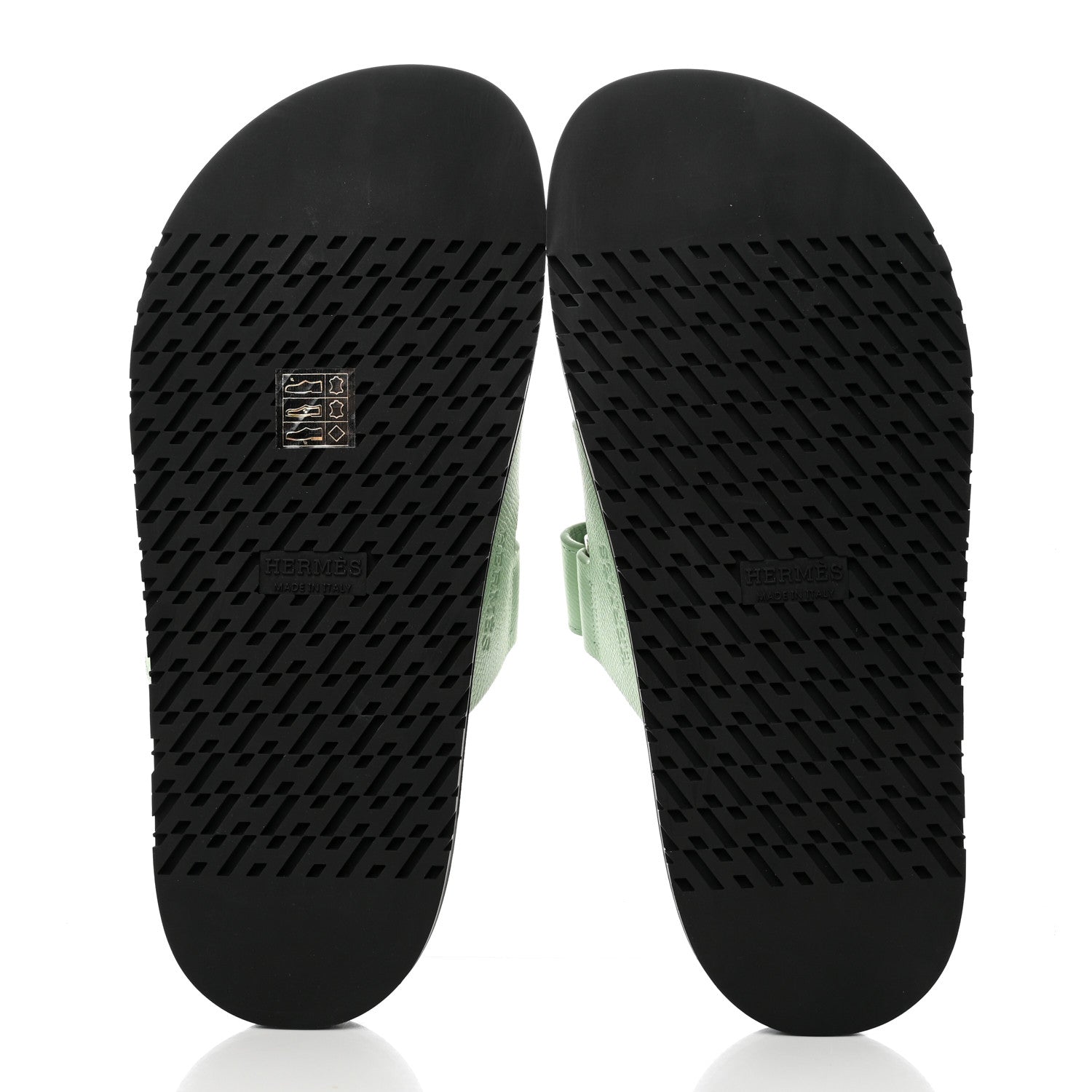 Hermes Epsom Womens Chypre Sandals 37.5 Vert Jade 5 of 9