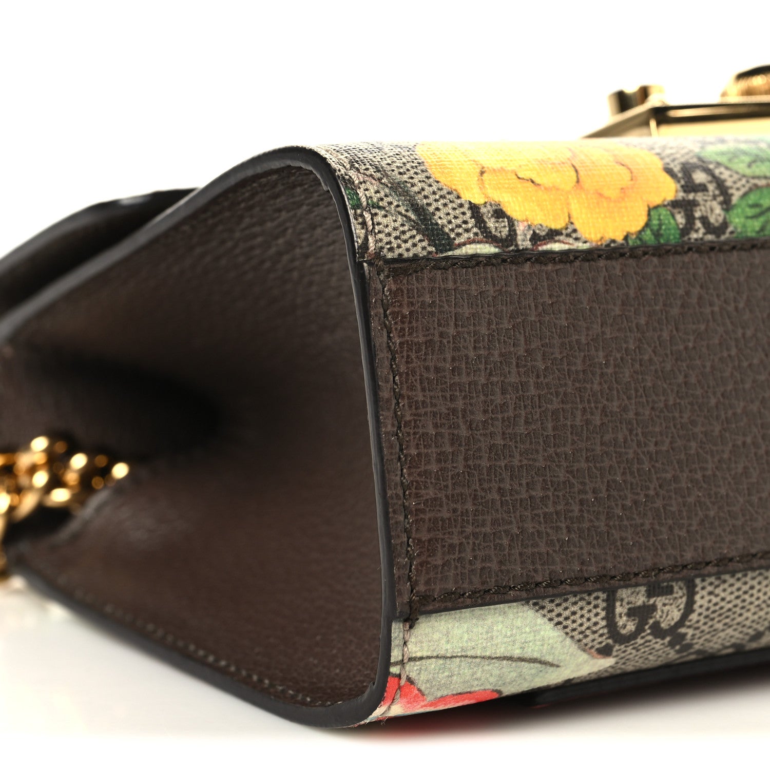 Gucci GG Supreme Monogram Tian Small Padlock Shoulder Bag Beige Multicolor New Acero 9 of 10