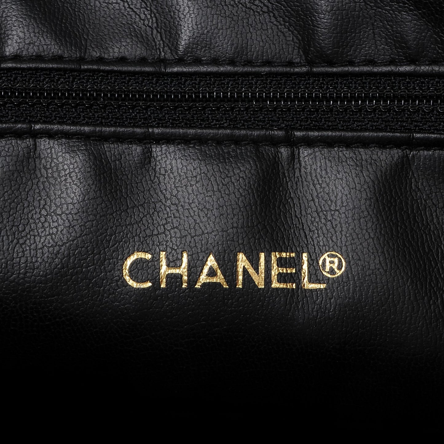 Calfskin Quilted Large Shoulder Bag Black