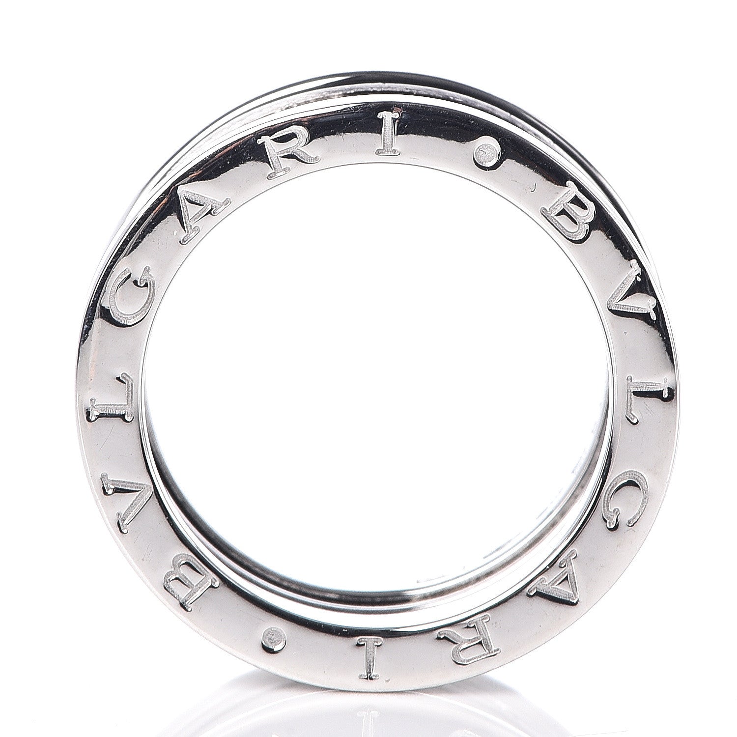 Bulgari 18K White Gold B.Zero1 Three-Band Ring 54 6.75 4 of 5