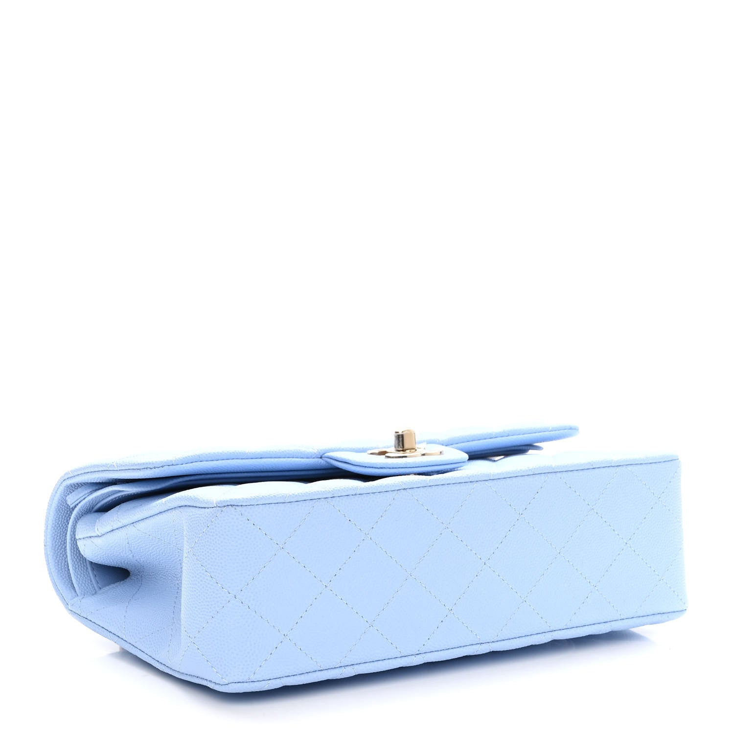 Chanel Caviar Quilted Small Double Flap Light Blue 4 of 10