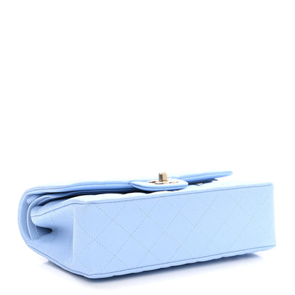 Chanel Caviar Quilted Small Double Flap Light Blue 4 of 10