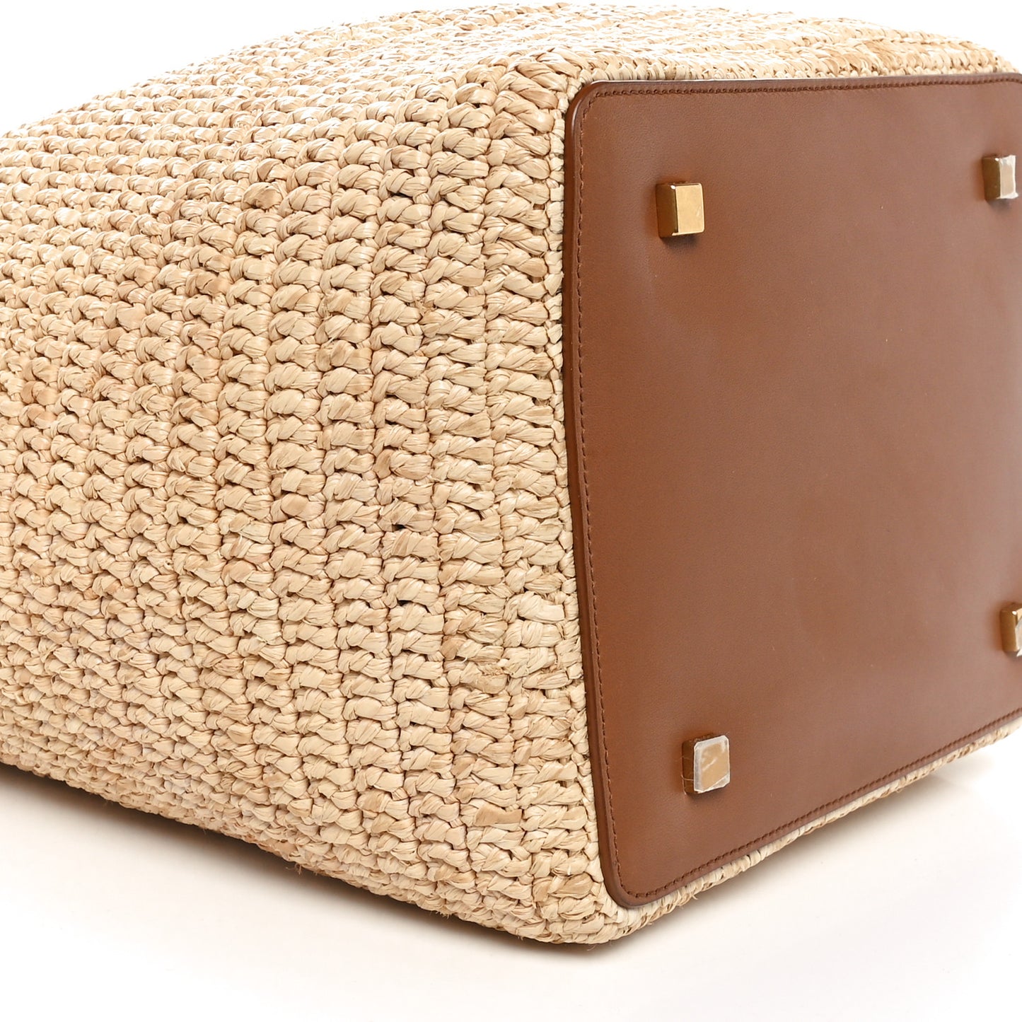 Raffia Vegetable Le 37 Bucket Bag Naturel Brick