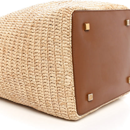 Saint Laurent Raffia Vegetable Le 37 Bucket Bag Naturel Brick 11 of 11