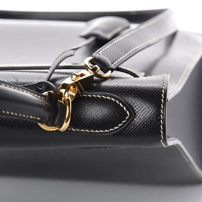 Hermes Veau Grain Lisse Kelly Sellier 32 Black 12 of 33