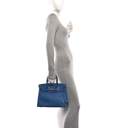 Hermes Epsom Birkin 30 Bleu Agate 2 of 10