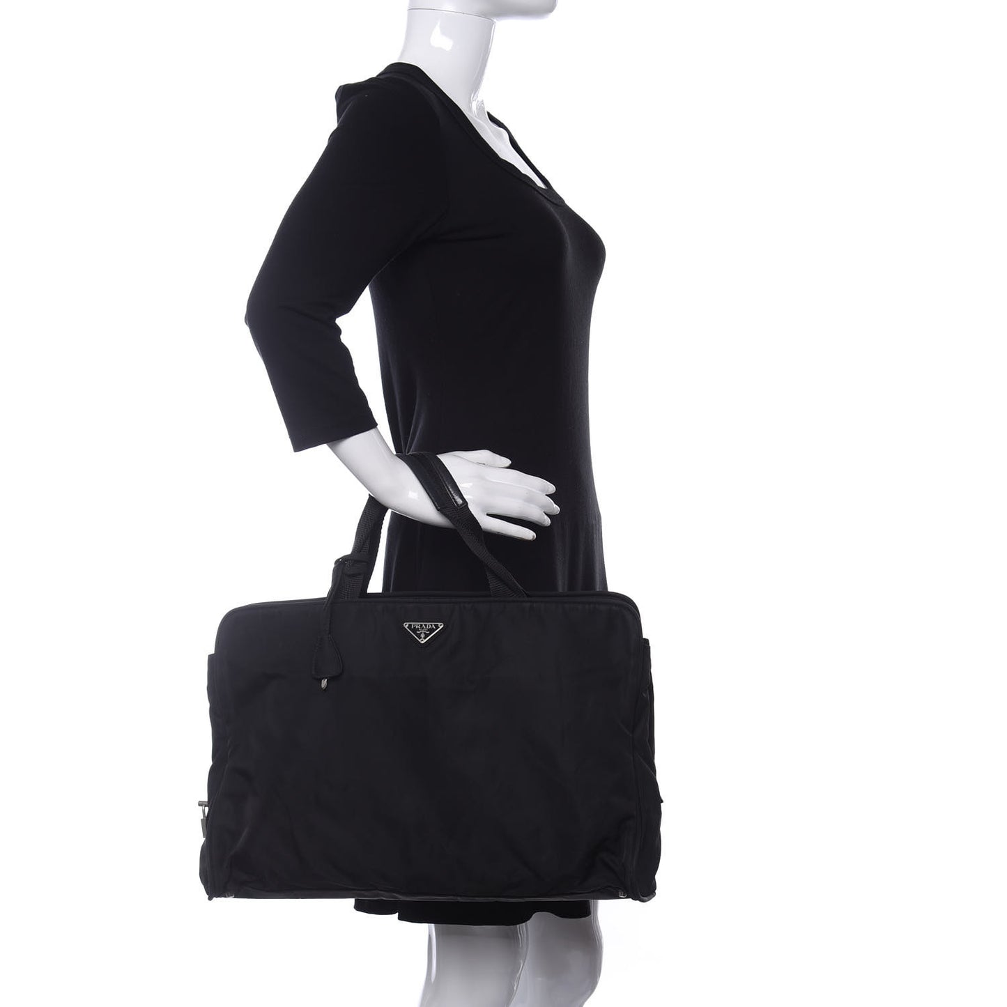 Tessuto Nylon Briefcase Black