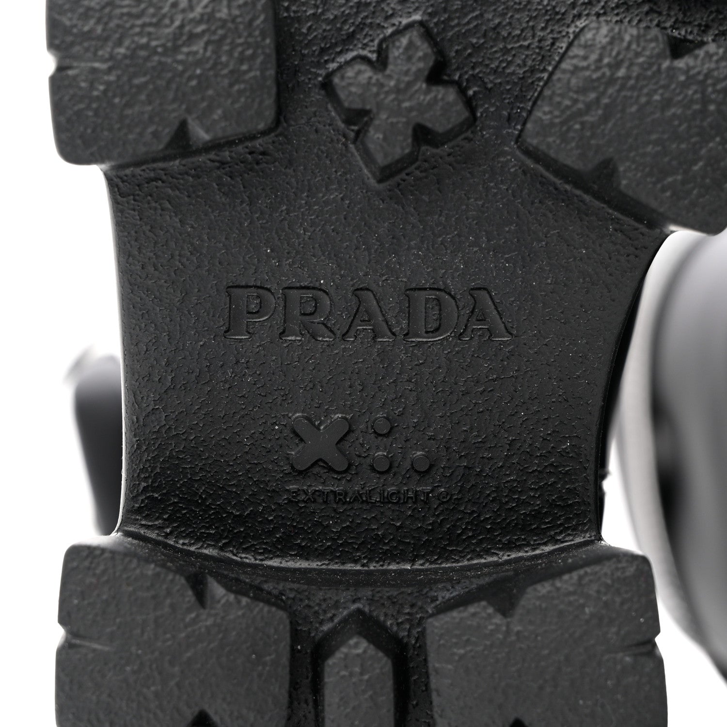 Prada Spazzolato Rois Re-Nylon Metal Triangle Logo Monolith Pouch Pocket 55mm Tall Boots 37 Black 8 of 8