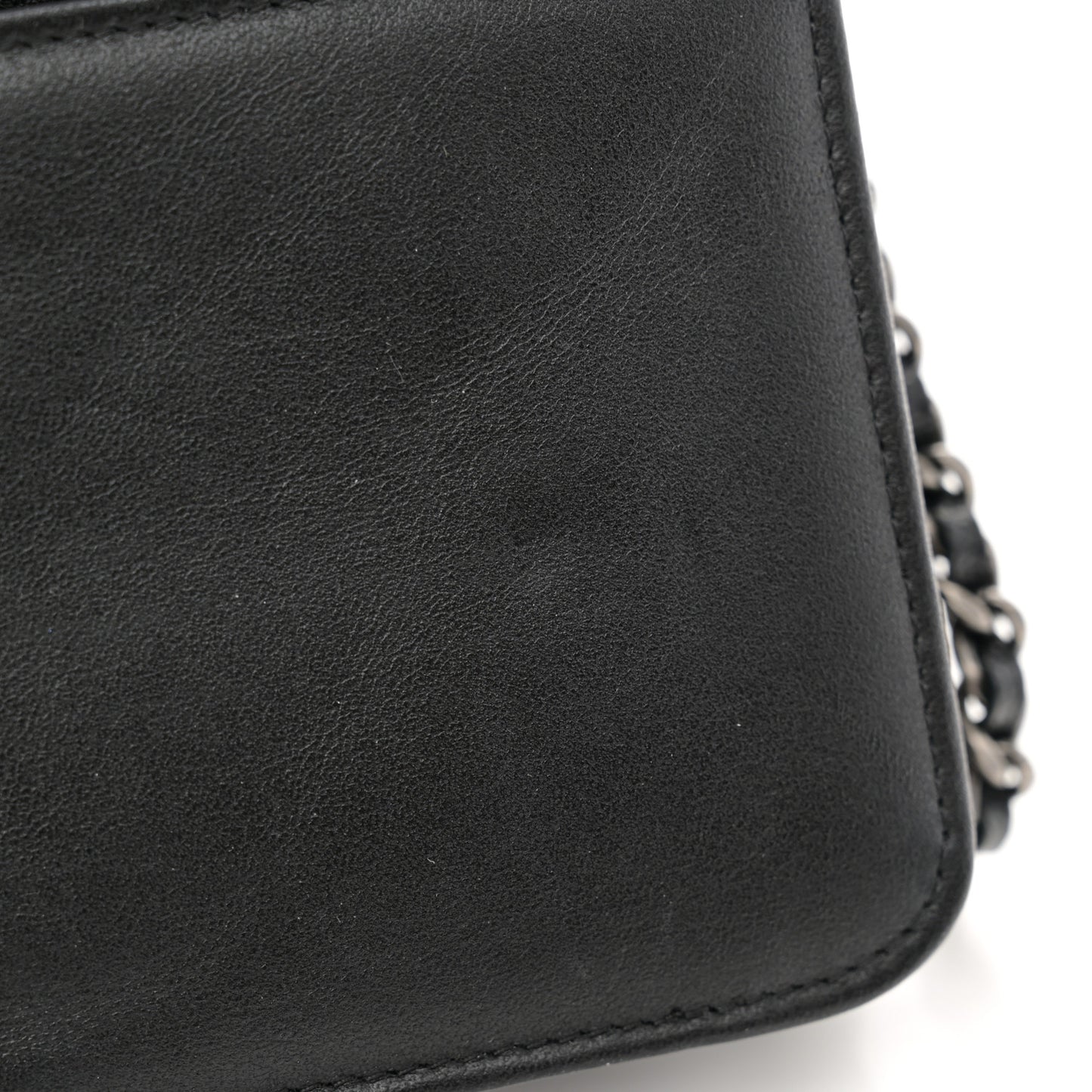 Caviar Quilted Boy Wallet On Chain WOC Black