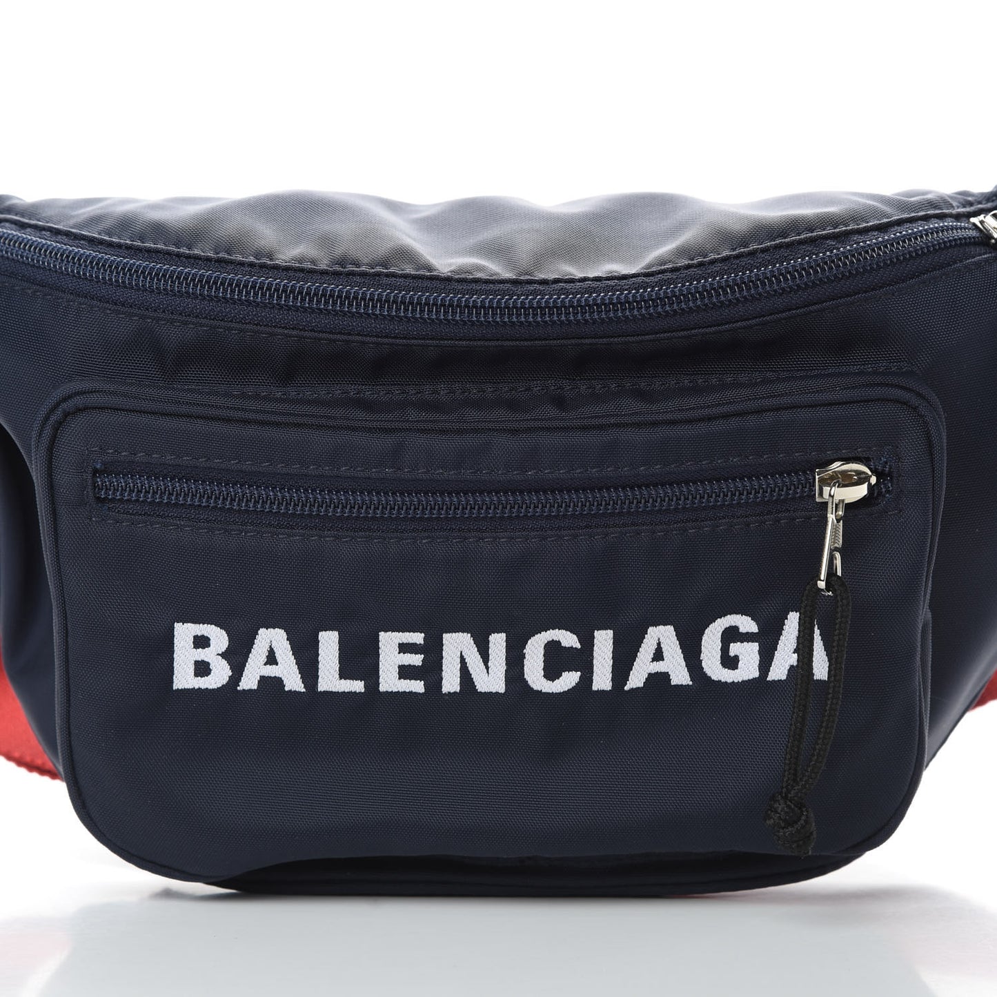 Sport Nylon Logo Embroidered Wheel Beltpack Navy Blue Red