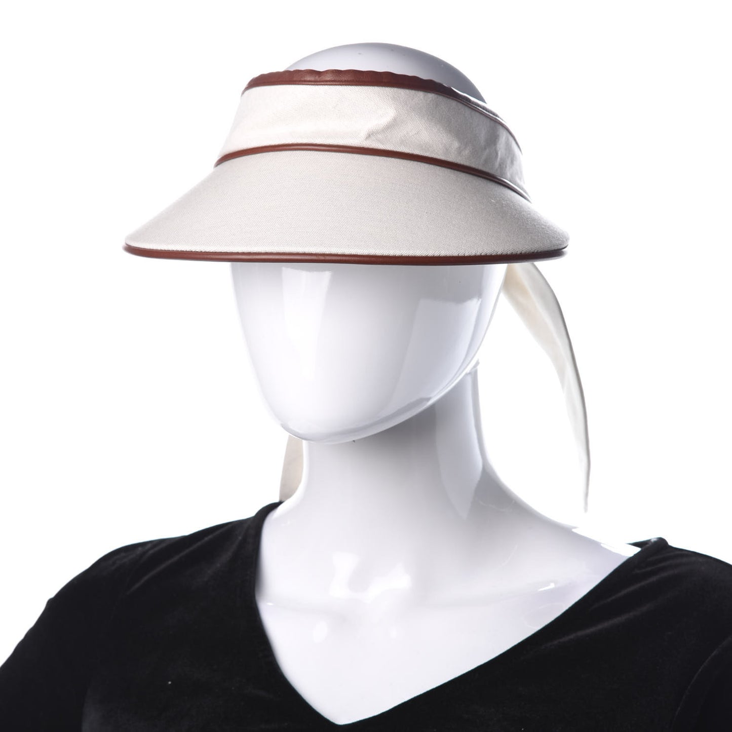 Toile Lambskin Visor Natural