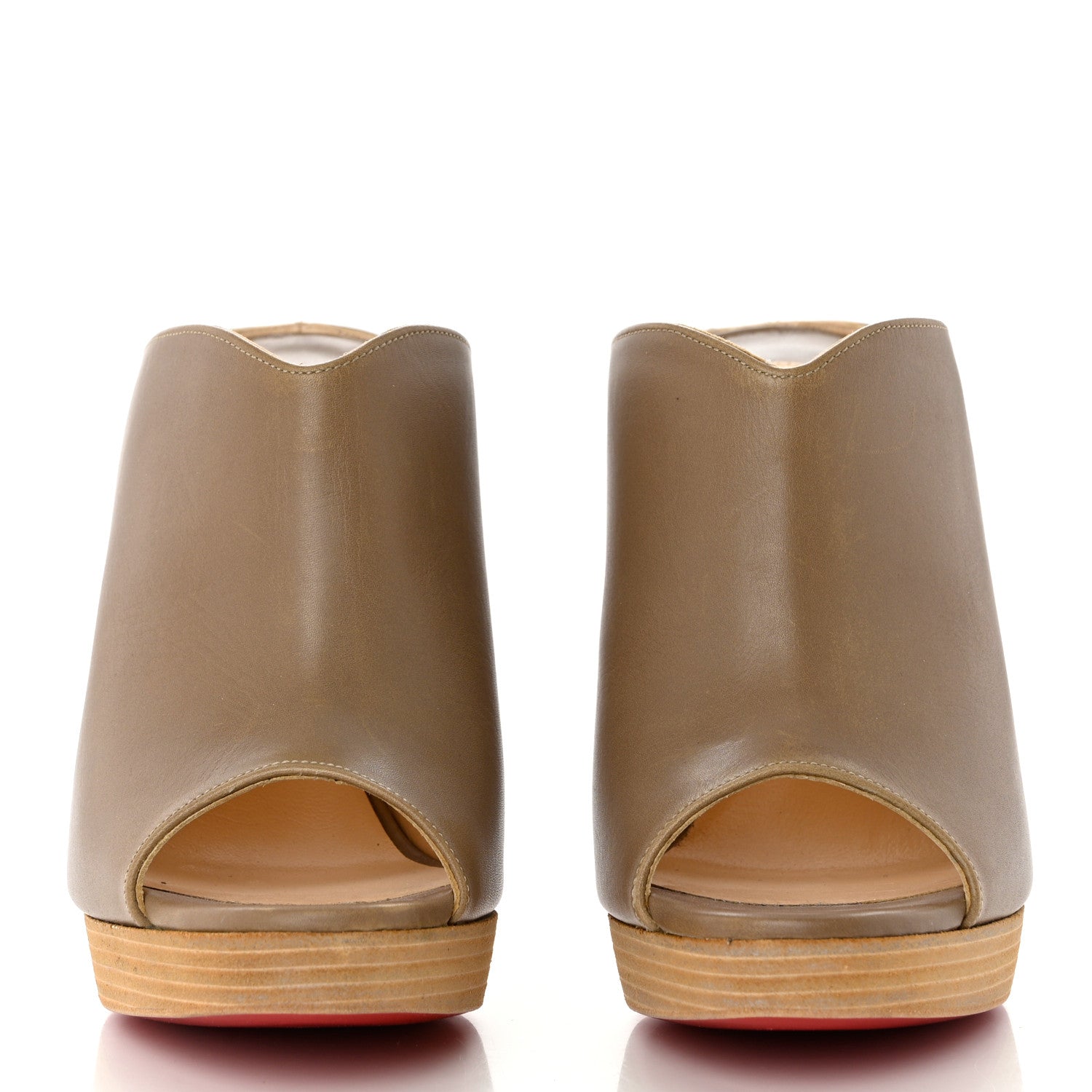 Christian Louboutin Calfskin Roche 120 Mule 35.5 Beige Grezzo 2 of 12