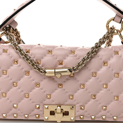Valentino Garavani Calfskin Rockstud Spike Convertible Shoulder Bag Light Pink 7 of 10
