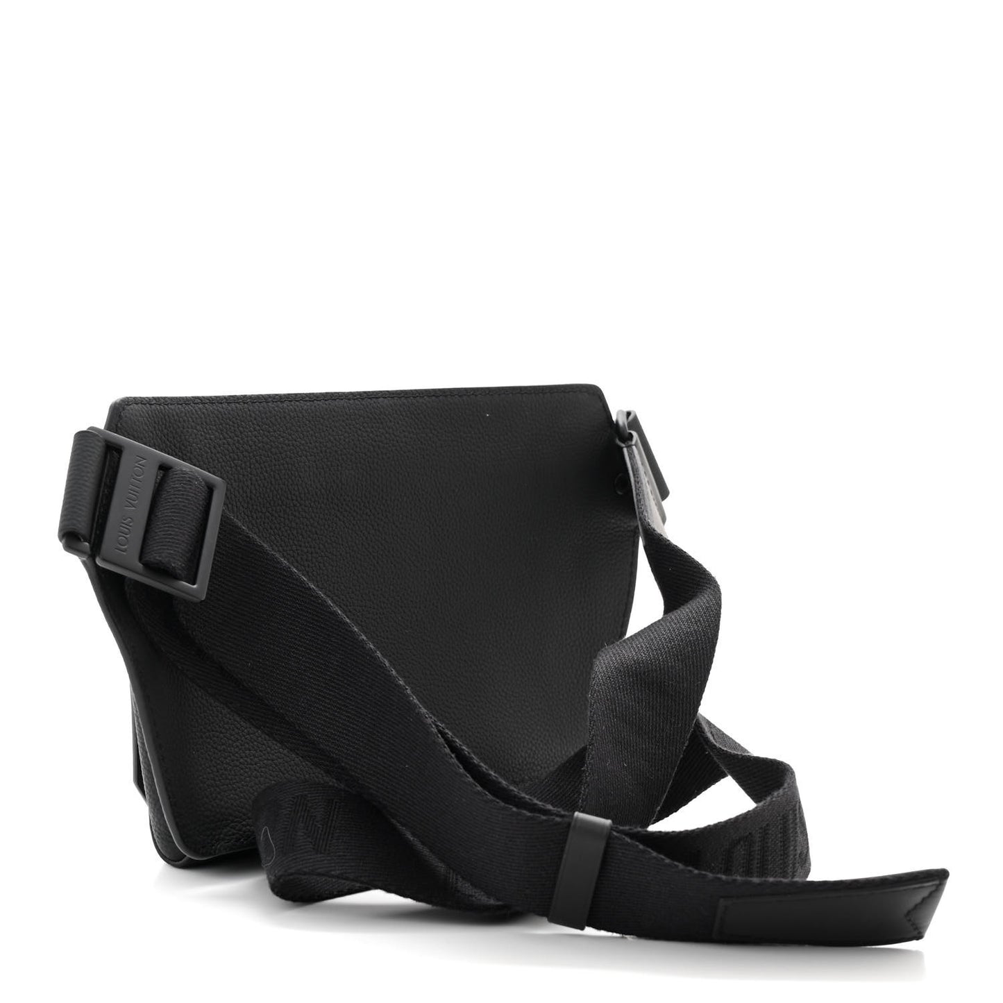 Grained Calfskin Aerogram Takeoff Slingbag Black