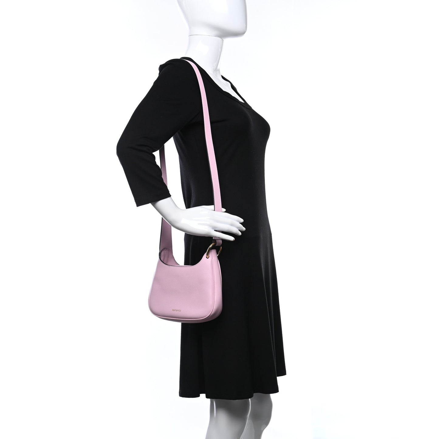Calfskin La Medusa Small Hobo Crossbody Pink