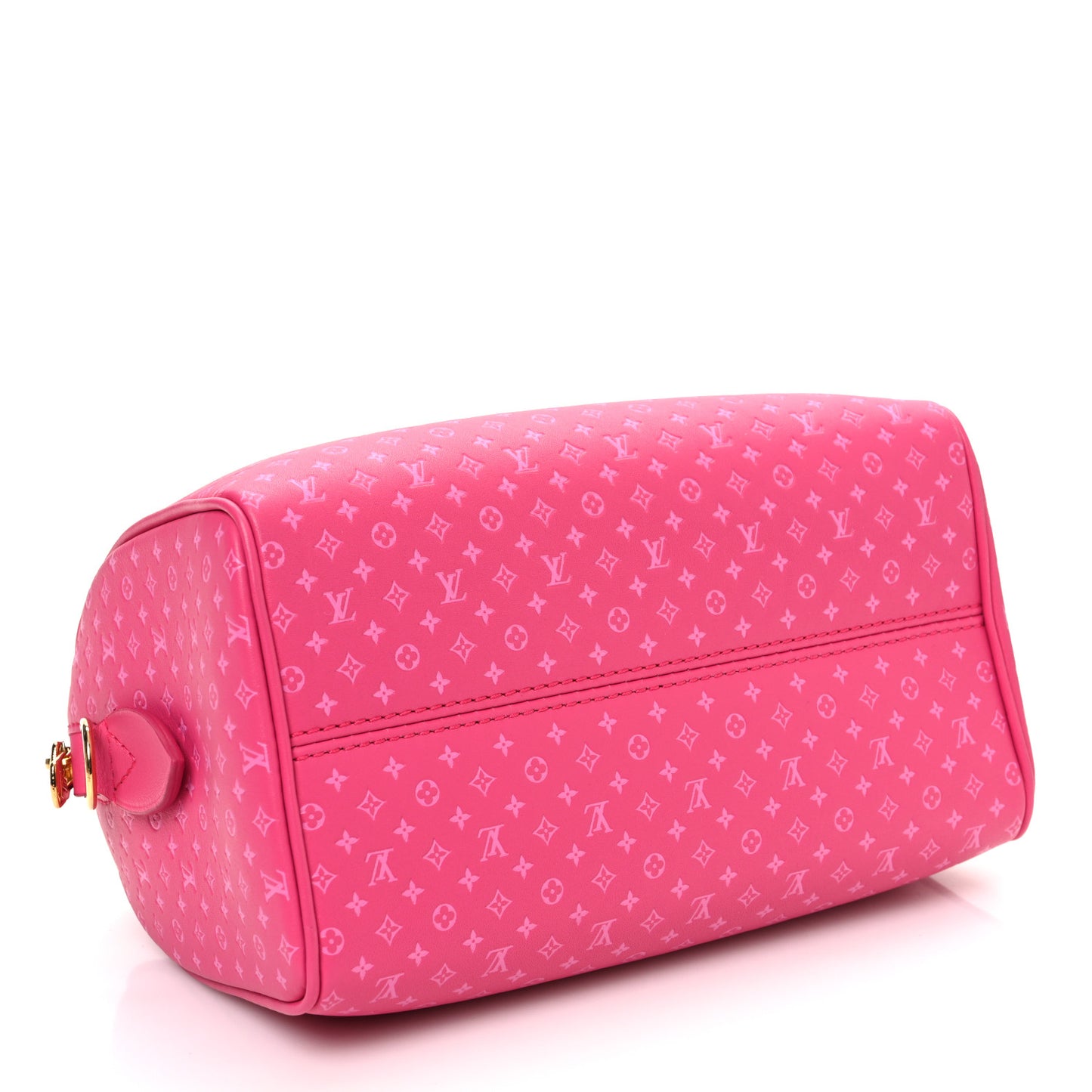 Calfskin Nanogram Embossed Speedy Bandouliere 20 Rose
